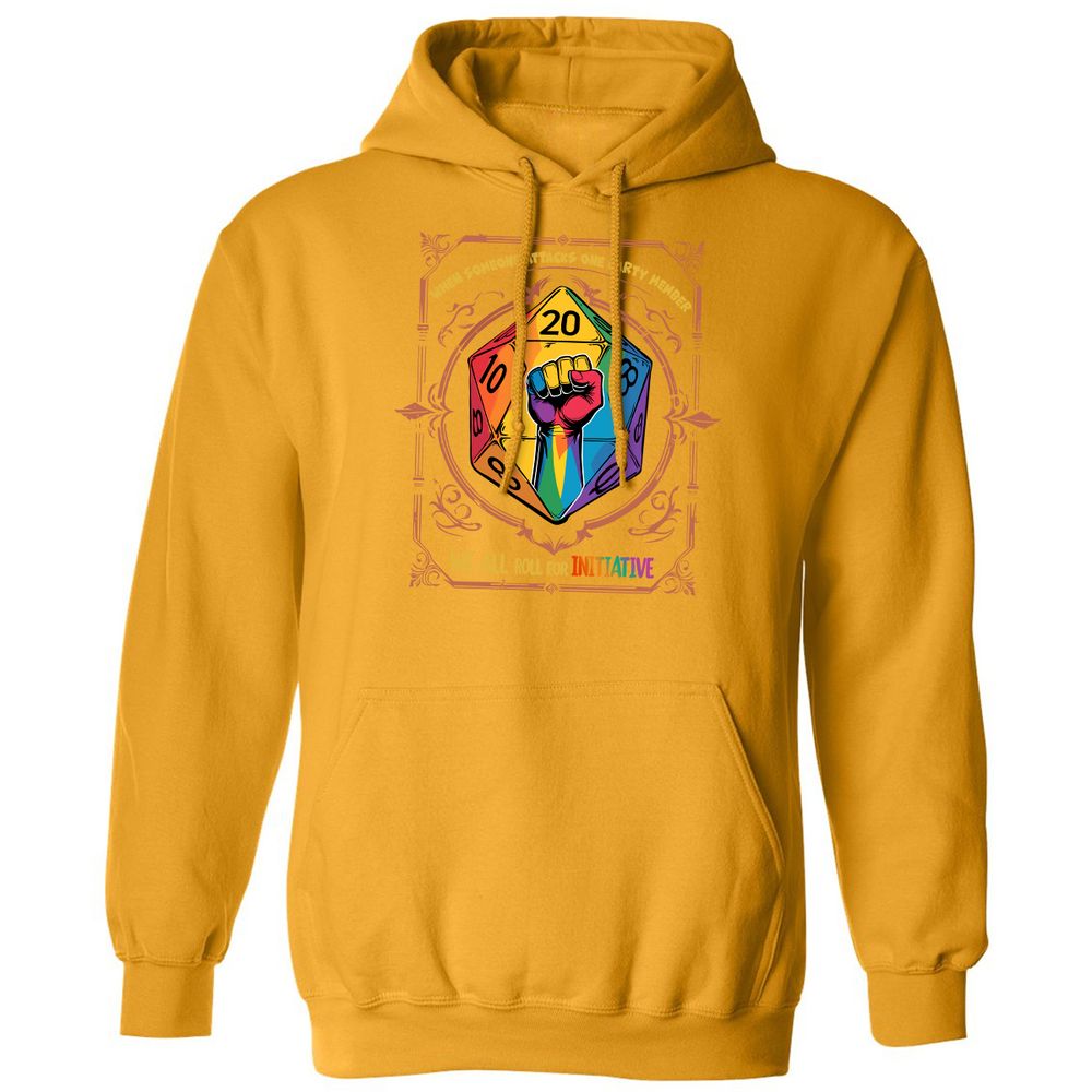 Roll For Initiative Classic Unisex Hoodie - Gold - 12