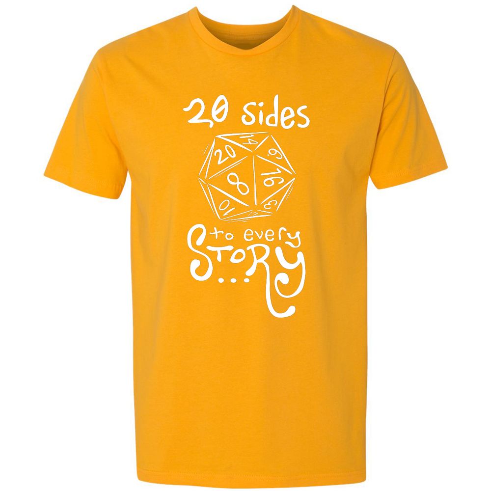 20 Sides to Every Story Premium Unisex T-Shirt - Gold - 12