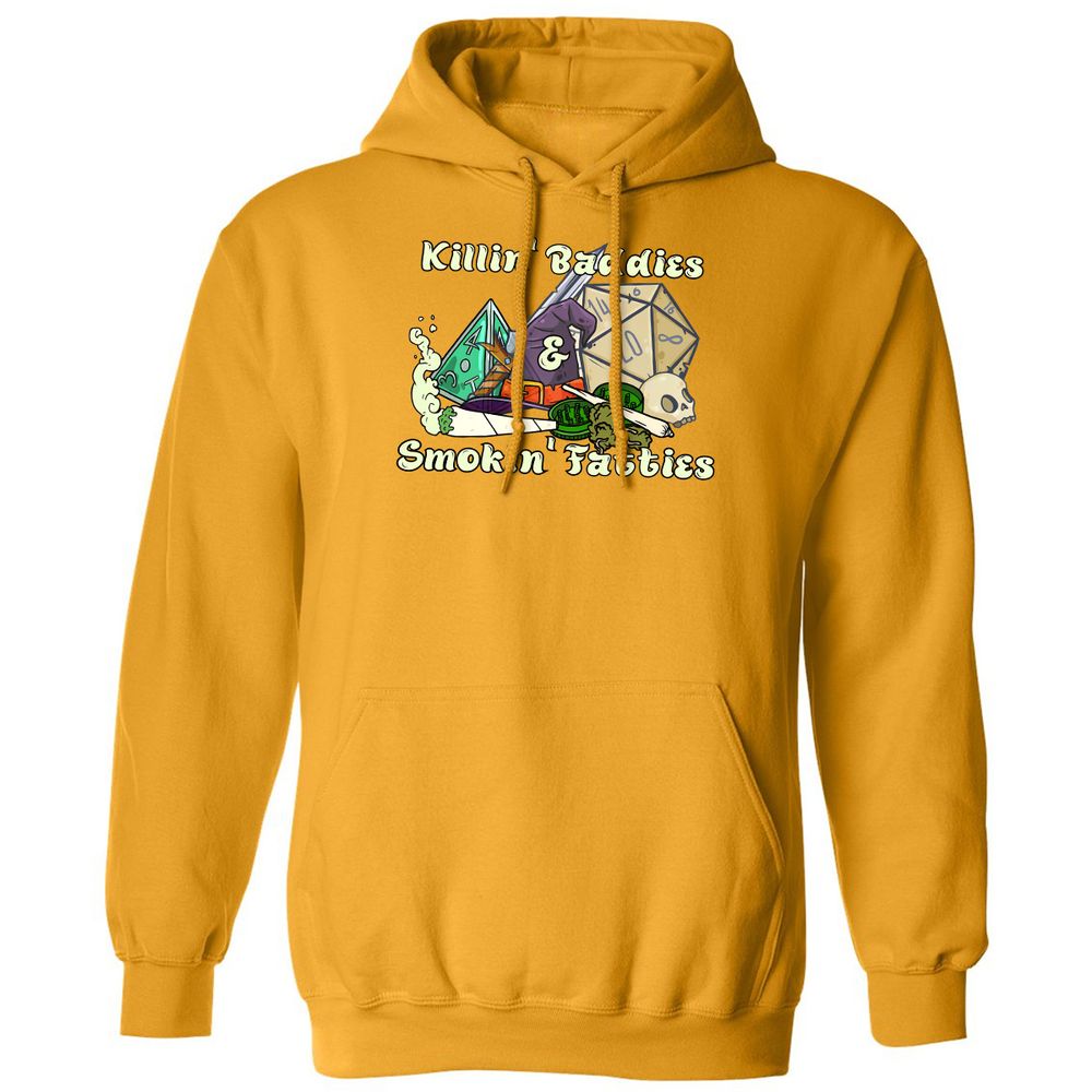 Killin' Baddies Smokin' Fatties Classic Unisex Hoodie - Gold - 12