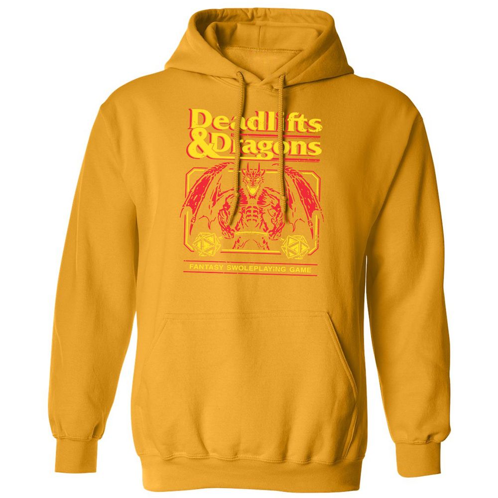 Deadlifts And Dragons Classic Unisex Hoodie - Gold - 12
