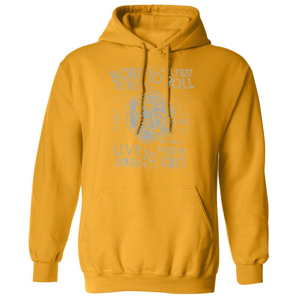 Born To Roll Live To Crit Classic Unisex Hoodie - Gold - 12
