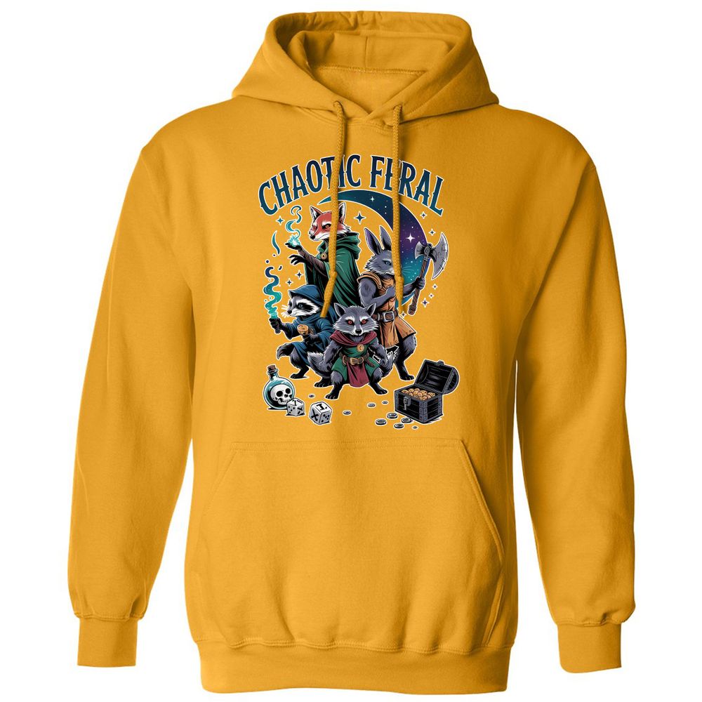 Chaotic Feral Classic Unisex Hoodie - Gold - 12