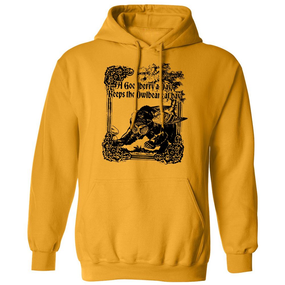 A Goodberry A Day Keeps The Owlbears At Bay Classic Unisex Hoodie - Gold - 12