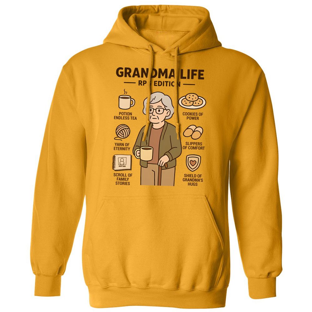Grandma Life RPG Edition Classic Unisex Hoodie - Gold - 12