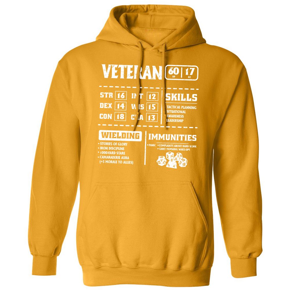 Veteran New Ver. Classic Unisex Hoodie - Gold - 12
