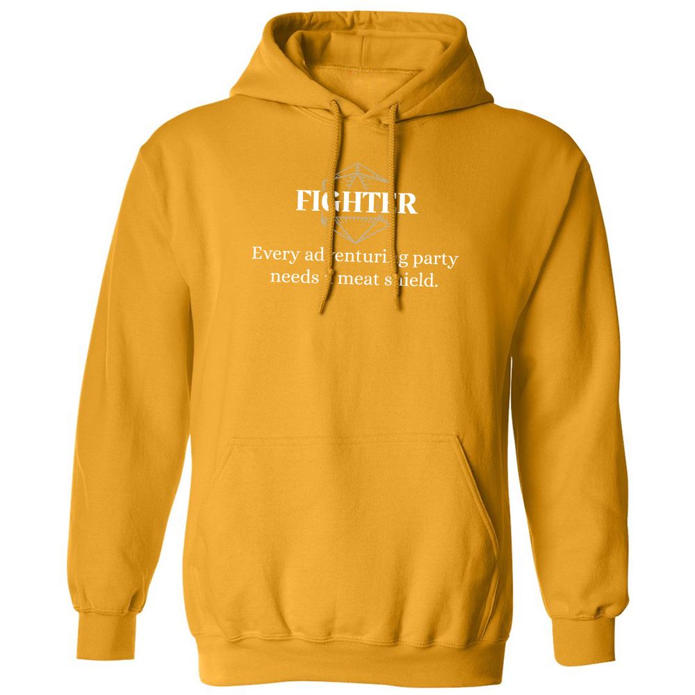 Fighter – Every Party Needs A Meat Shield Classic Unisex Hoodie - Gold - 12
