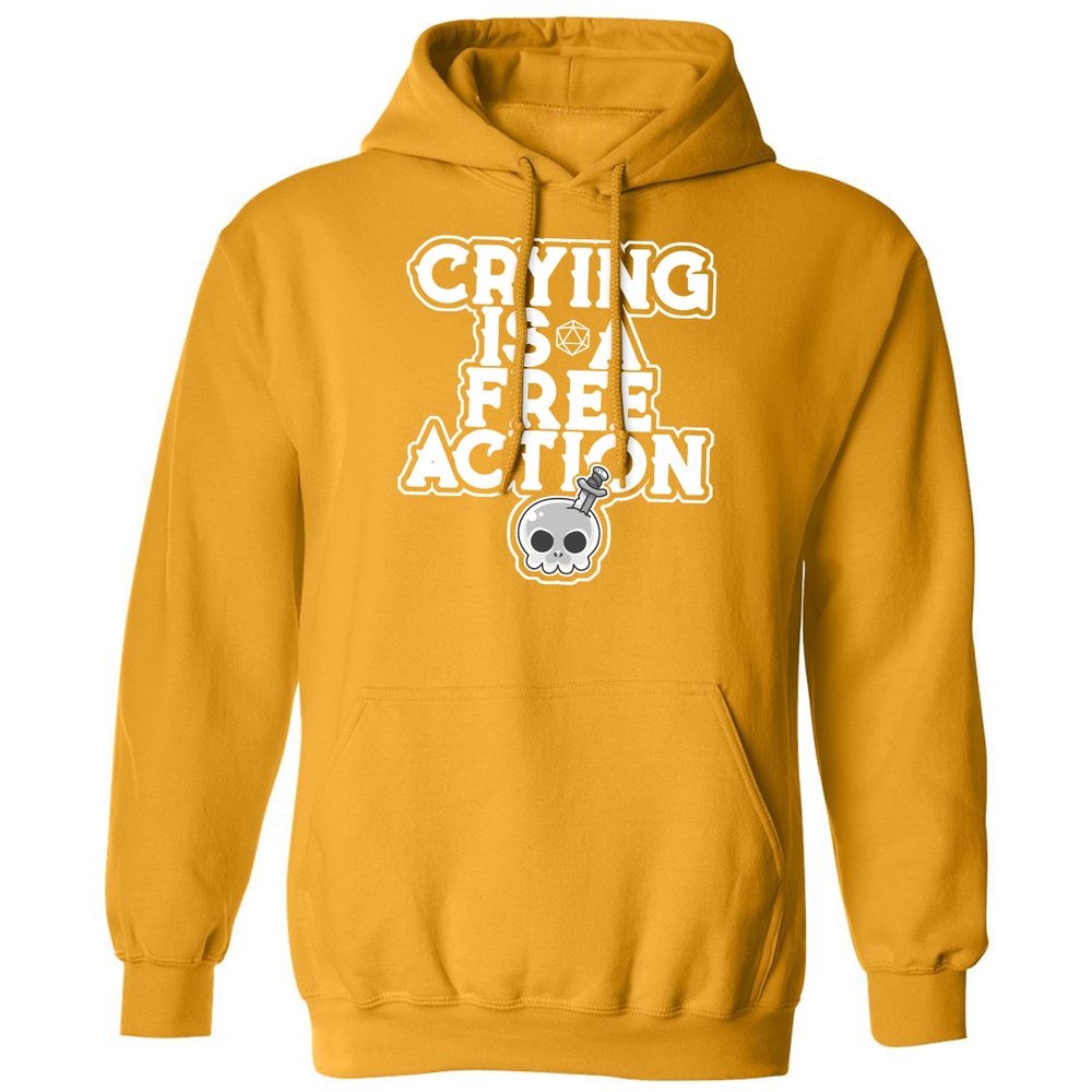 Crying Is A Free Action Classic Unisex Hoodie - Gold - 12