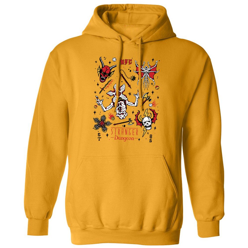 STRANGER DUNGEON Classic Unisex Hoodie - Gold - 12