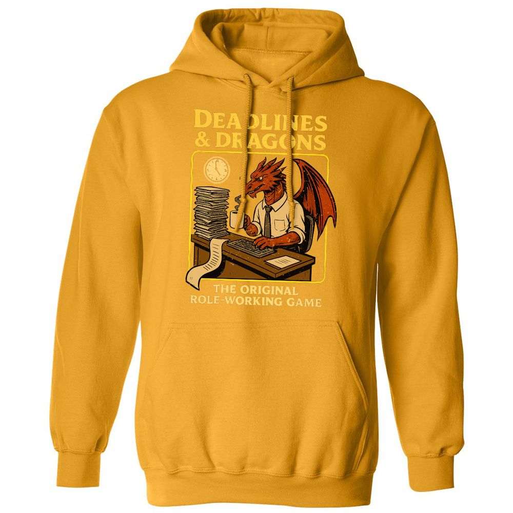 Deadlines & Dragons (Office Staff) Classic Unisex Hoodie - Gold - 12
