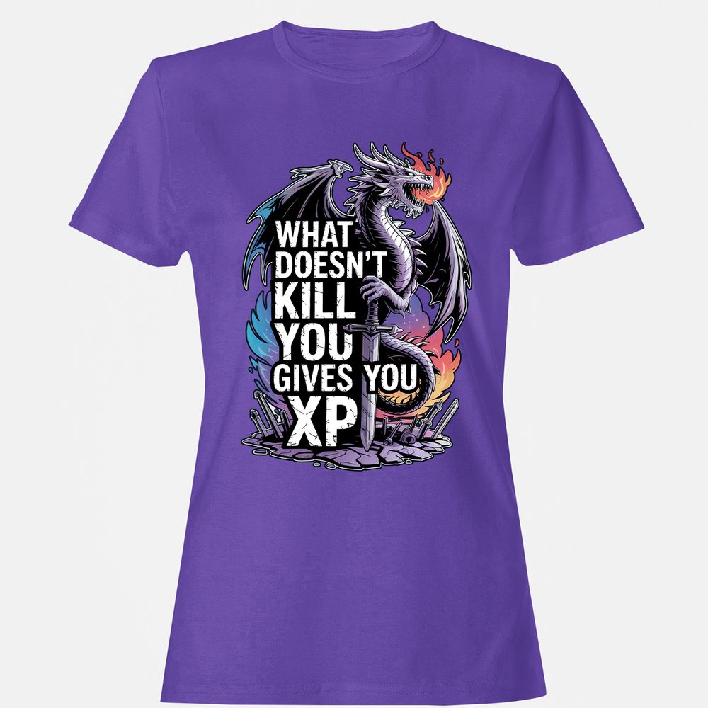 What Doesn't Kill You Dragon Women's T-Shirt - Purple - 12