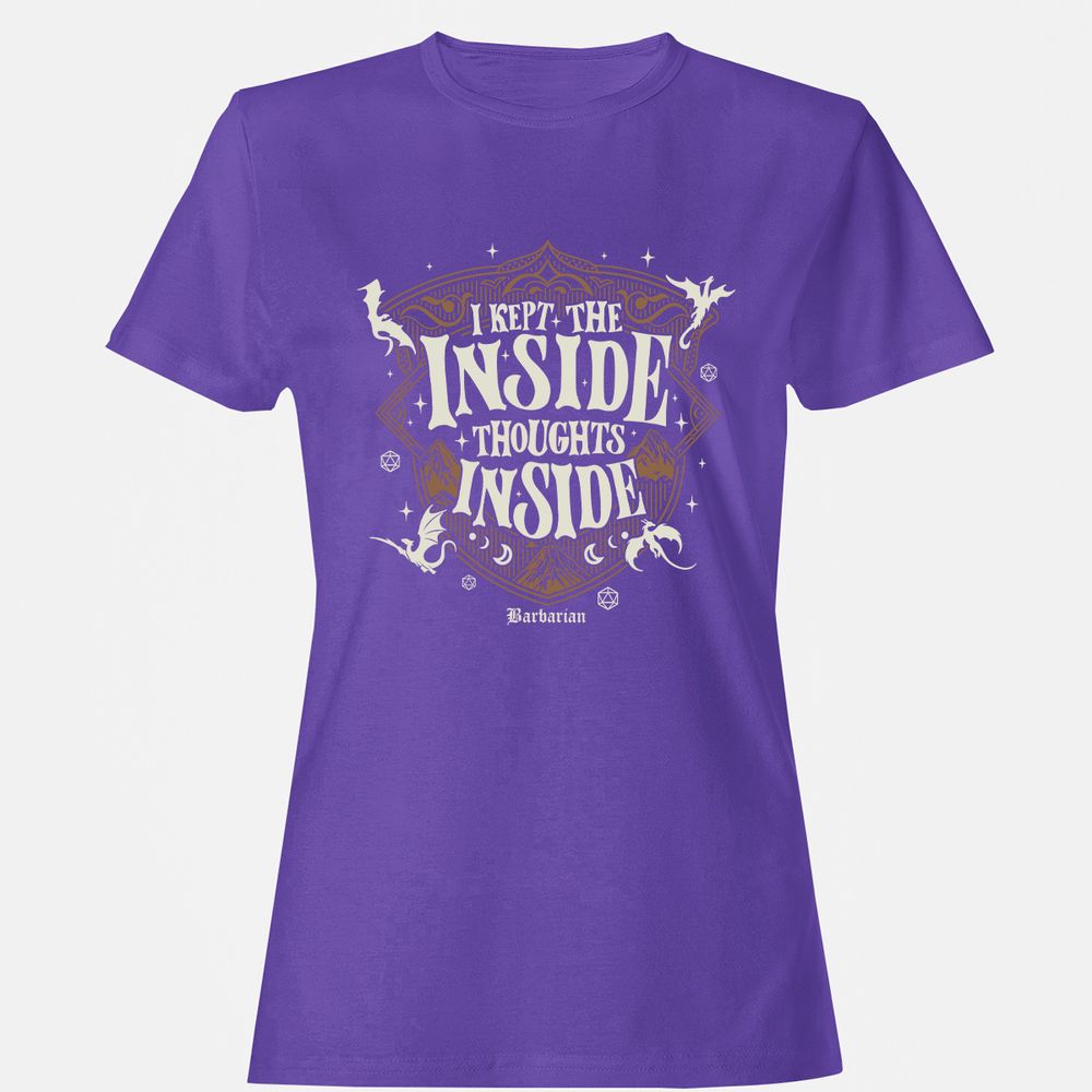 Barbarian I Kept The Inside Thoughts Inside - Purple - 12