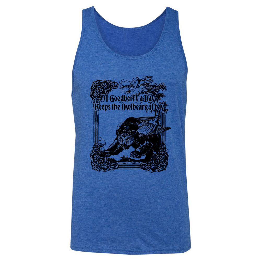 A Goodberry A Day Keeps The Owlbears At Bay Unisex Jersey Tank - True Royal Triblend - 12