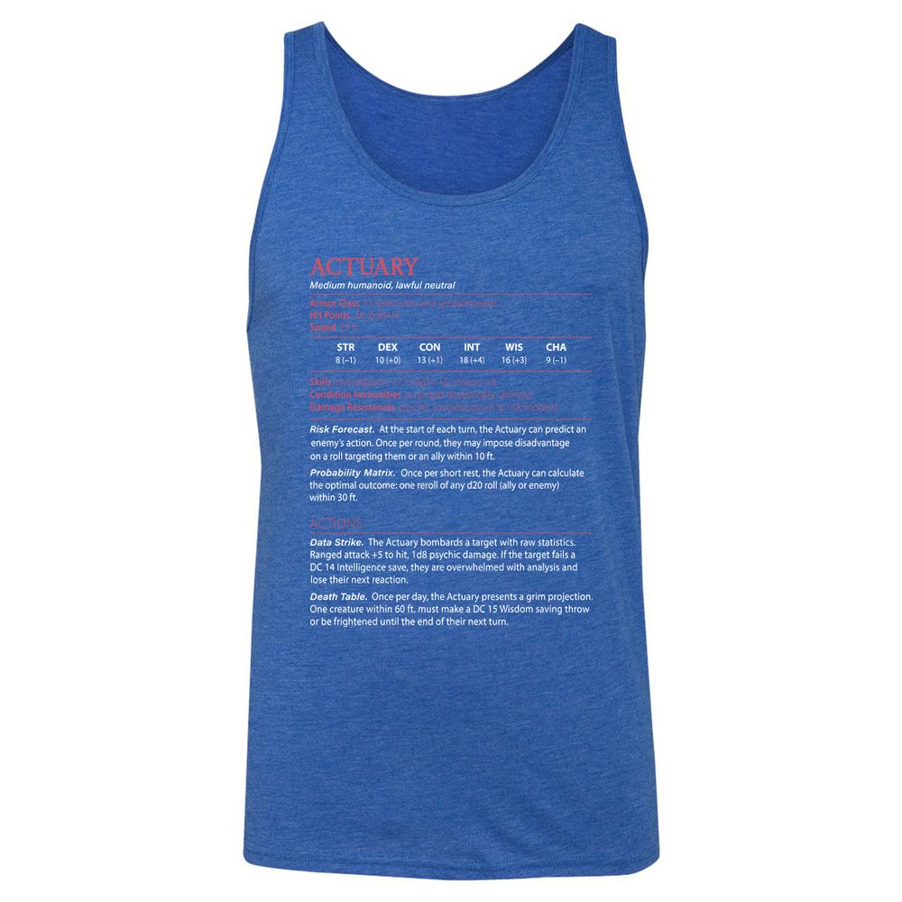 Actuary Stats - True Royal Triblend - 12