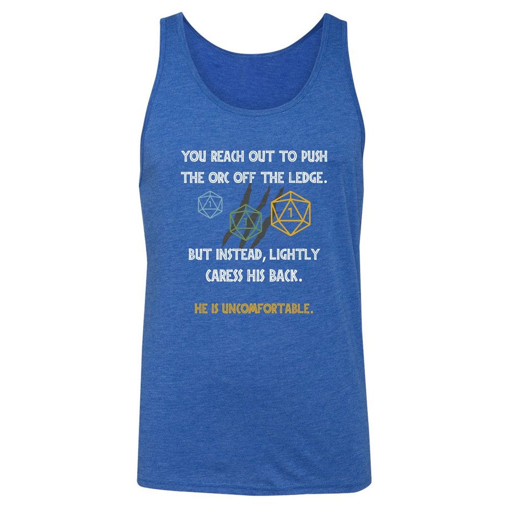 YOU REACH OUT TO PUSH Unisex Jersey Tank - True Royal Triblend - 12