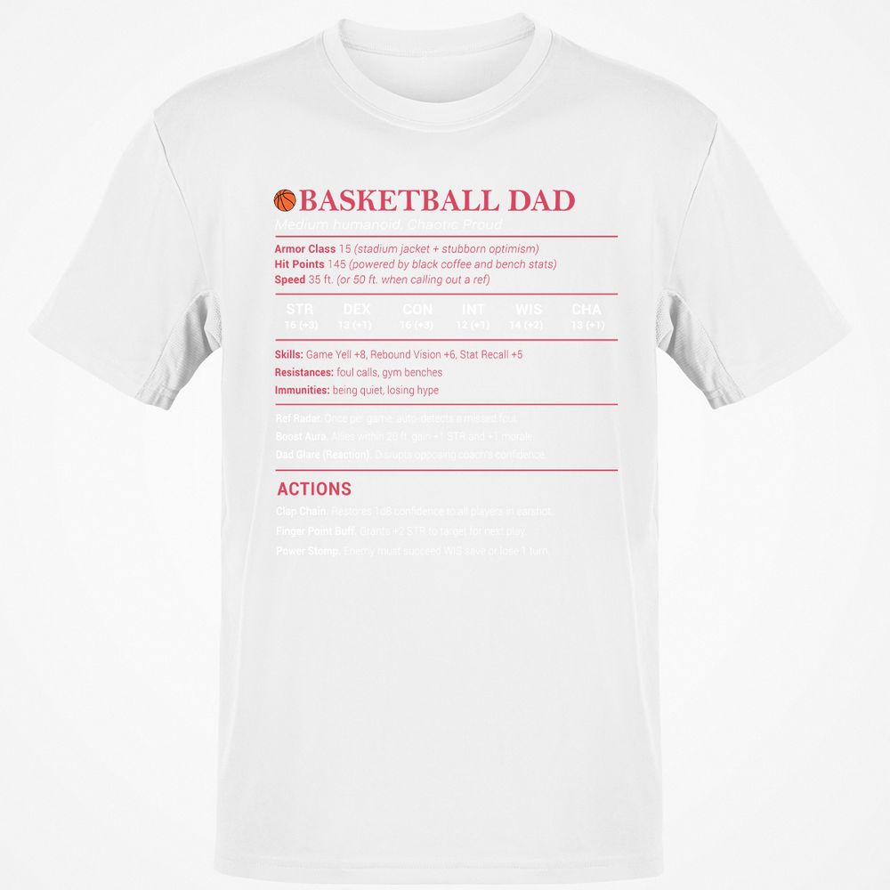 Basketball Dad Classic Unisex T-Shirt - White - 12
