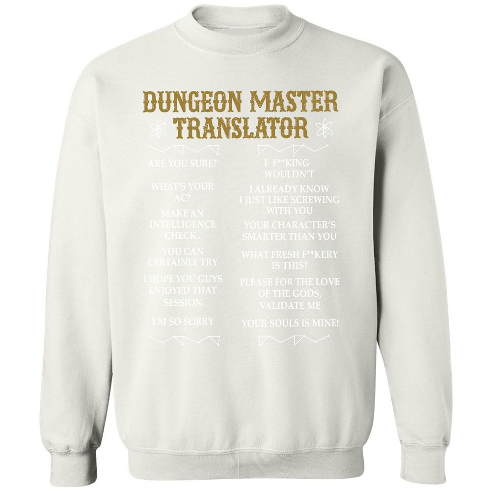 Dungeon Master Translator Classic Unisex Sweatshirt - White - 12