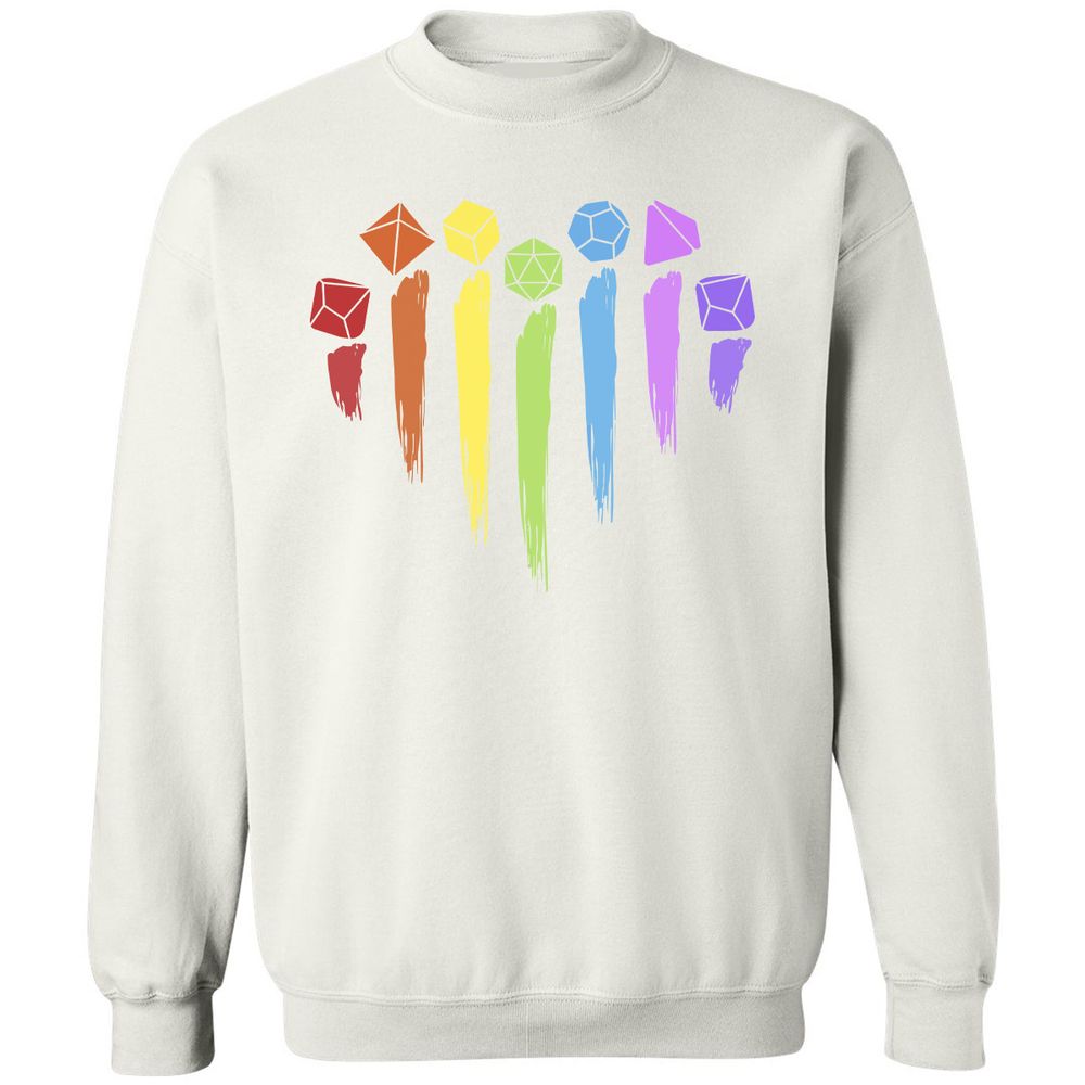 Dice Rainbow Heart Shape - White - 12