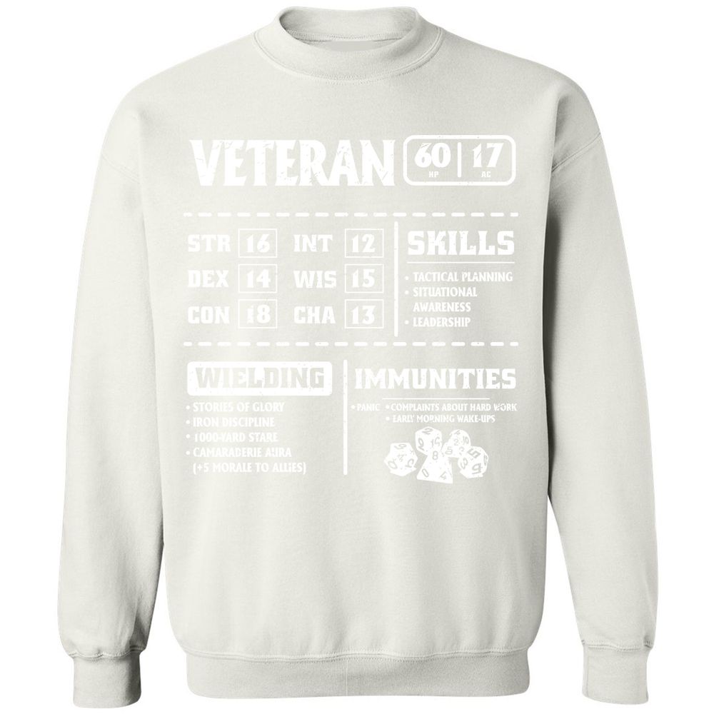 Veteran New Ver. Classic Unisex Sweatshirt - White - 12