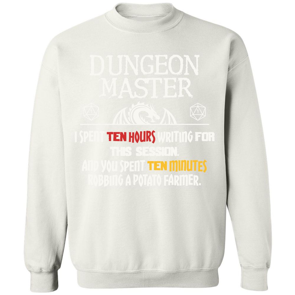 Dungeon Master Chaos Meme Classic Unisex Sweatshirt - White - 12