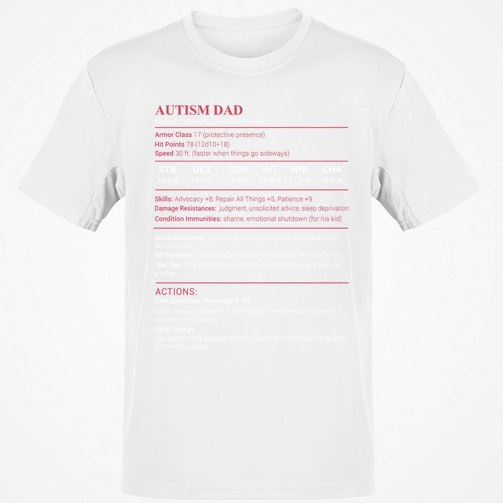 Autism Dad Classic Unisex T-Shirt - White - 12