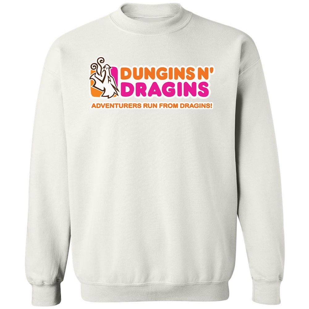 Dungins & Dragins Classic Unisex Sweatshirt - White - 12
