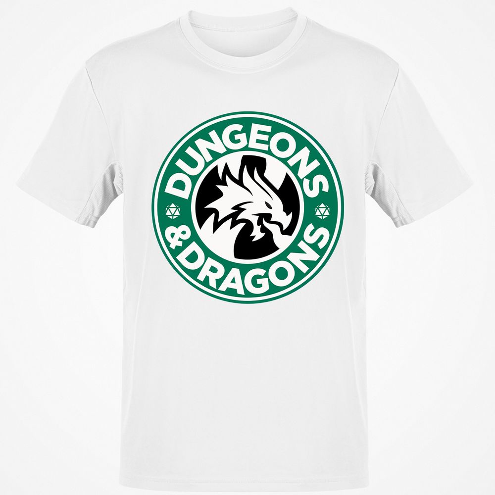 D&D Coffee Classic Unisex T-Shirt - White - 12