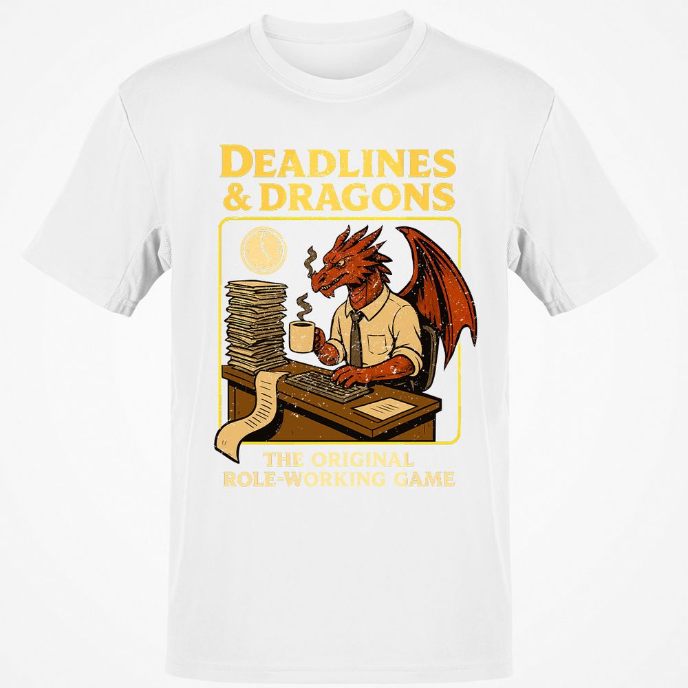Deadlines & Dragons (Office Staff) Classic Unisex T-Shirt - White - 12
