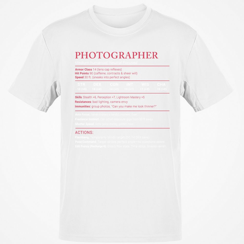 Photographer Stats Classic Unisex T-Shirt - White - 12