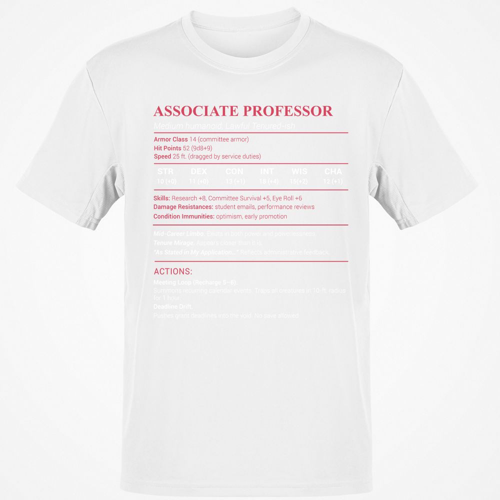 Associate Professor Stats Classic Unisex T-Shirt - White - 12