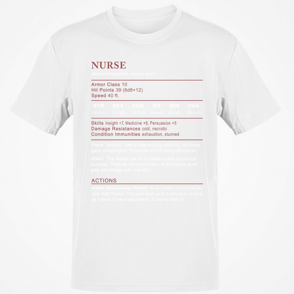 Nurse Stats 2 Classic Unisex T-Shirt - White - 12