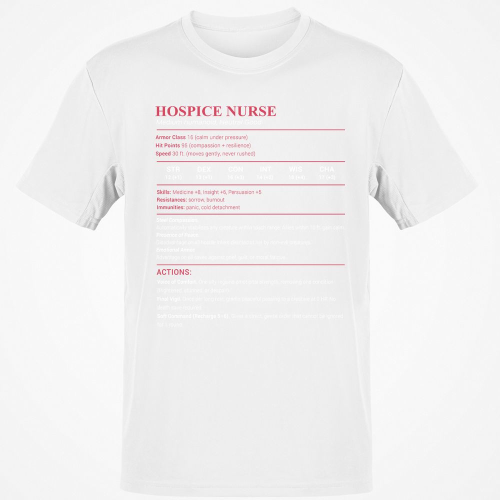Hospice Nurse Stats Classic Unisex T-Shirt - White - 12