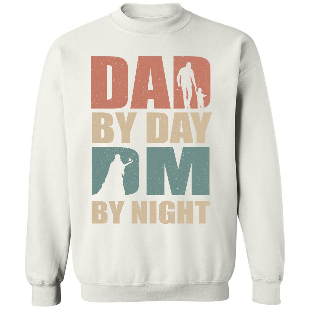 Dad By Day DM By Night - White - 12
