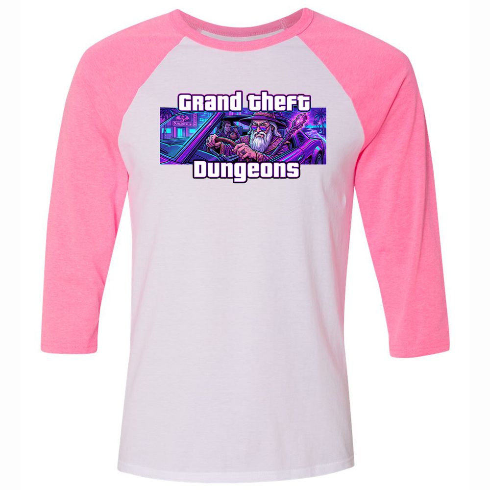 Grand Theft Dungeons Miami - White/Neon Pink - 12