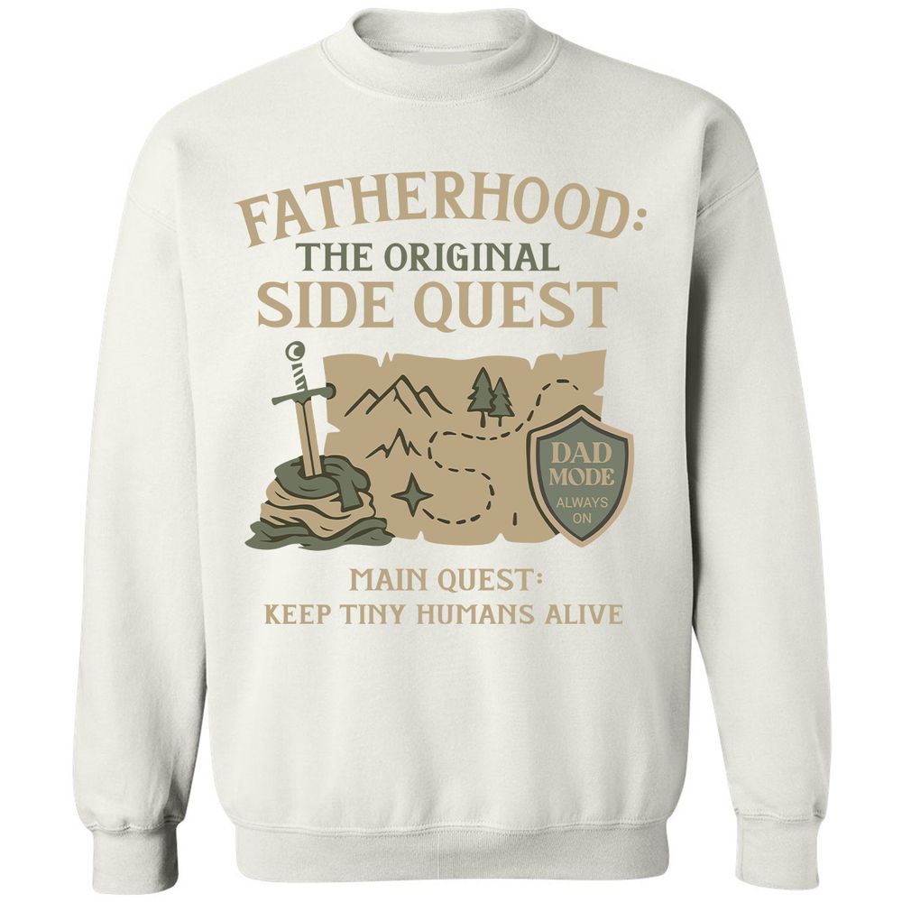 Fatherhood The Original Side Quest Classic Unisex Sweatshirt - White - 12