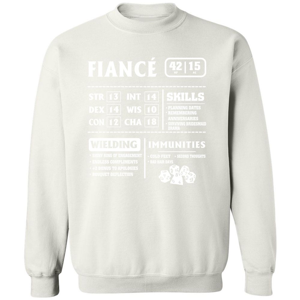 Fiance Stats Classic Unisex Sweatshirt - White - 12