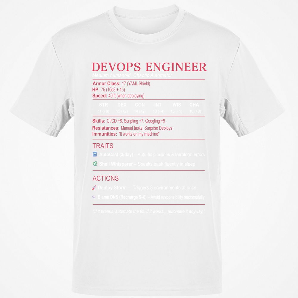 DevOps Engineer Stats Classic Unisex T-Shirt - White - 12