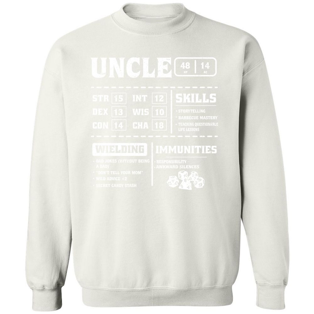 Uncle Stats Classic Unisex Sweatshirt - White - 12