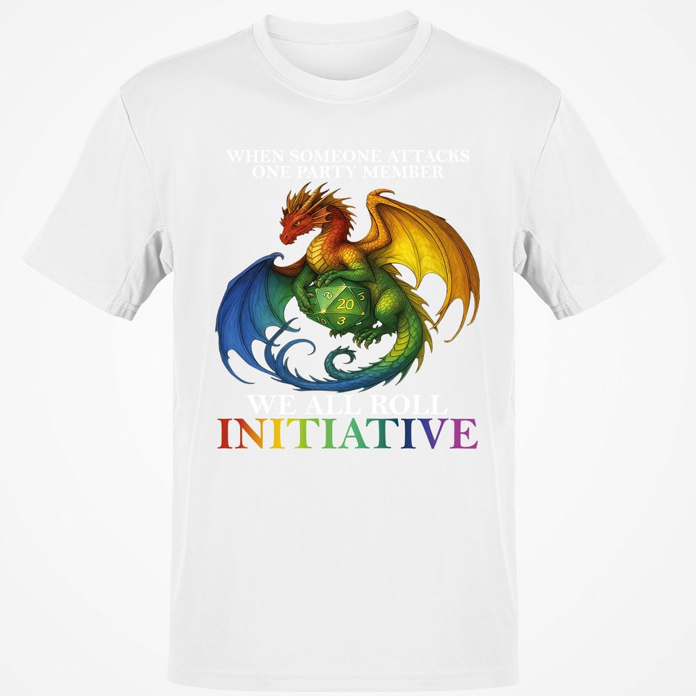 Dragon Roll For Initiative Classic Unisex T-Shirt - White - 12