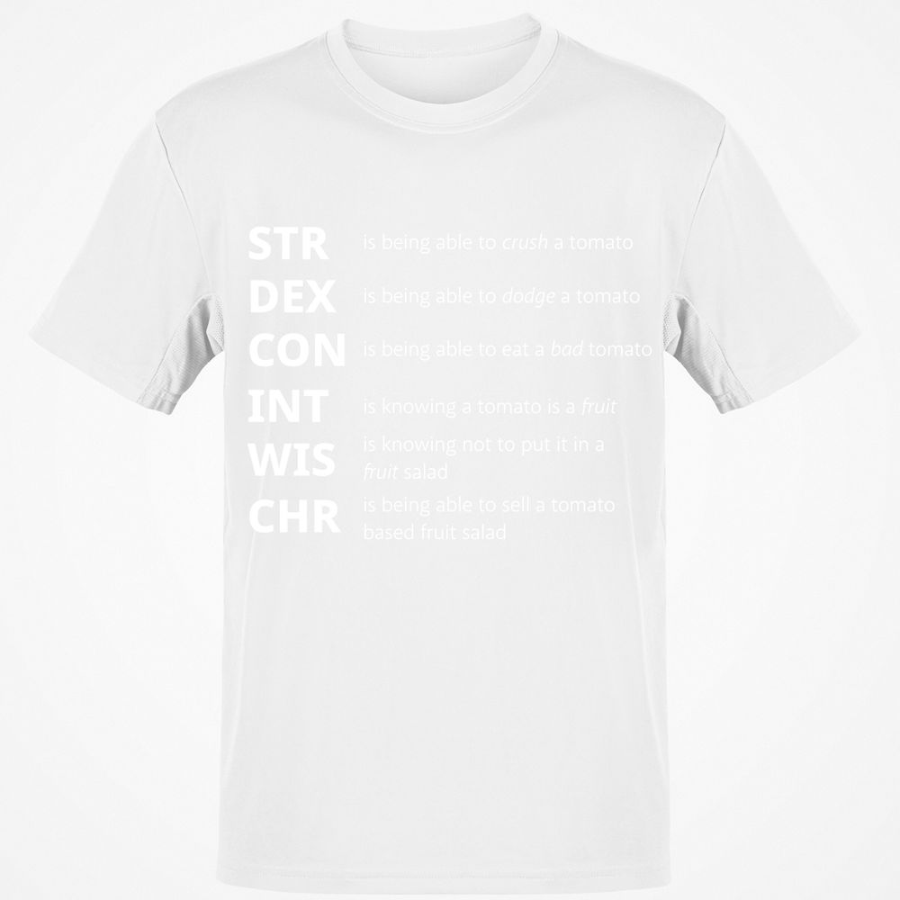 Tomato Stats – RPG Meme Edition - White - 12