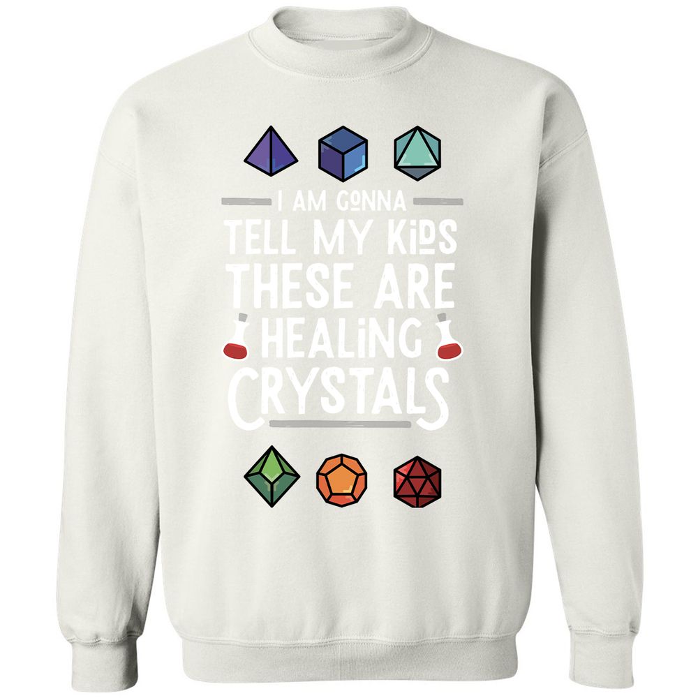 Healing Crystals Classic Unisex Sweatshirt - White - 12