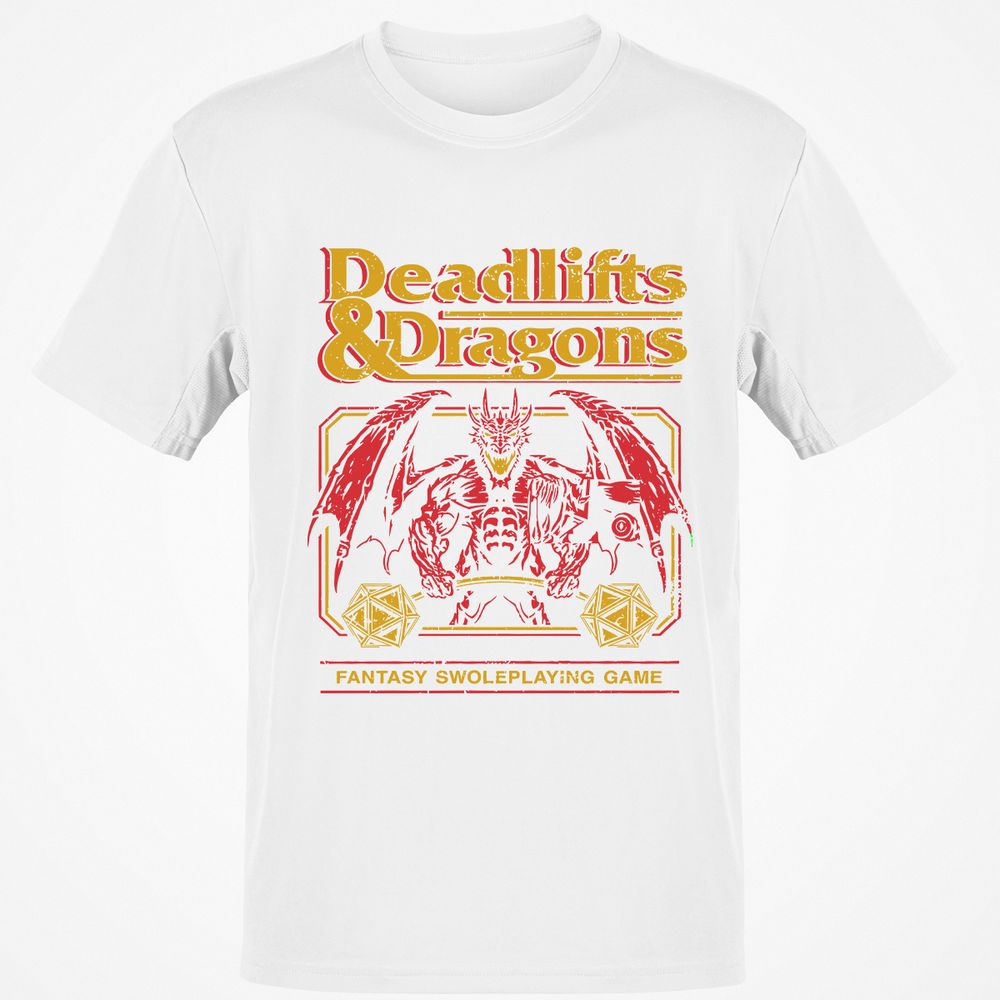 Deadlifts & Dragons - White - 12