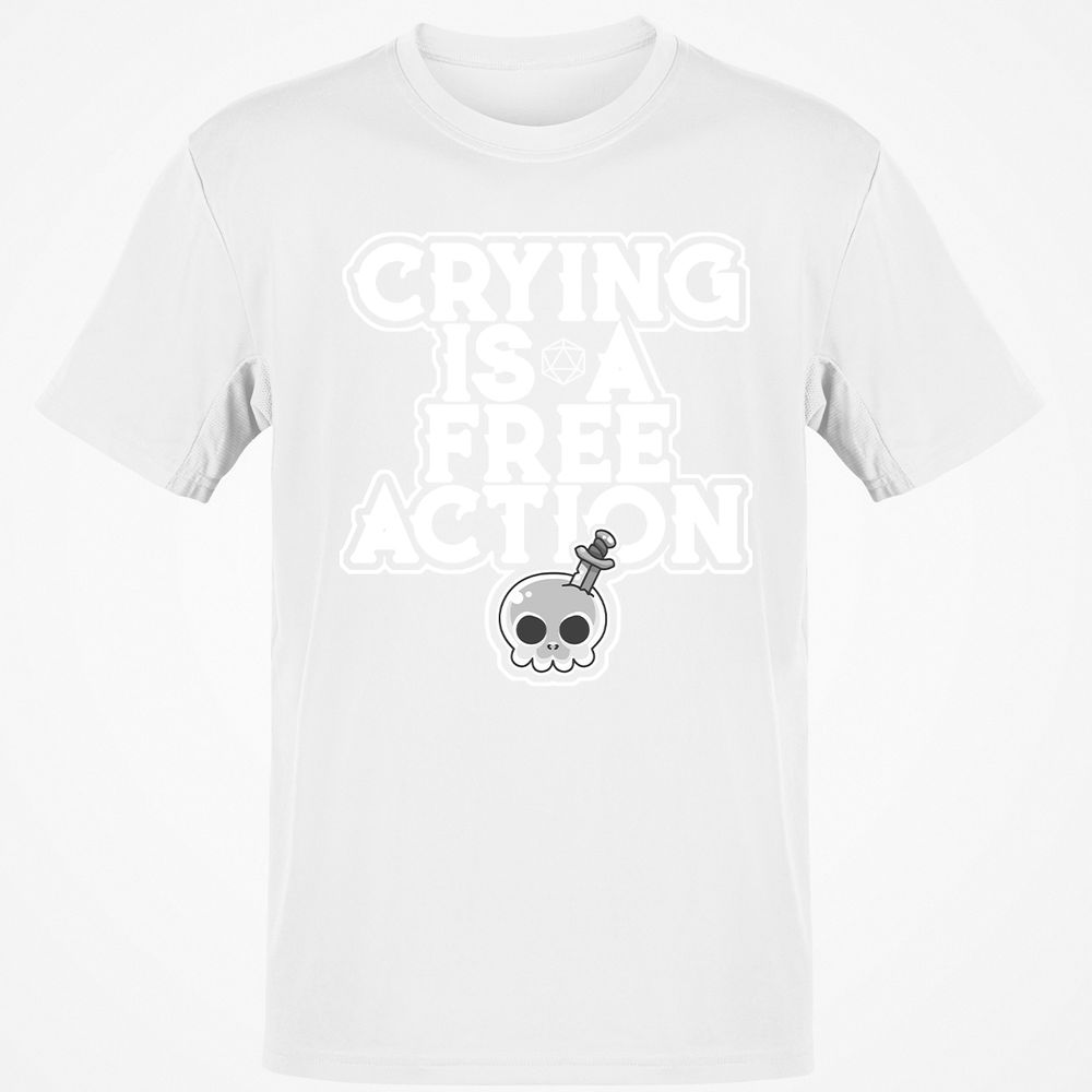 Crying Is A Free Action T-Shirt - White - 12