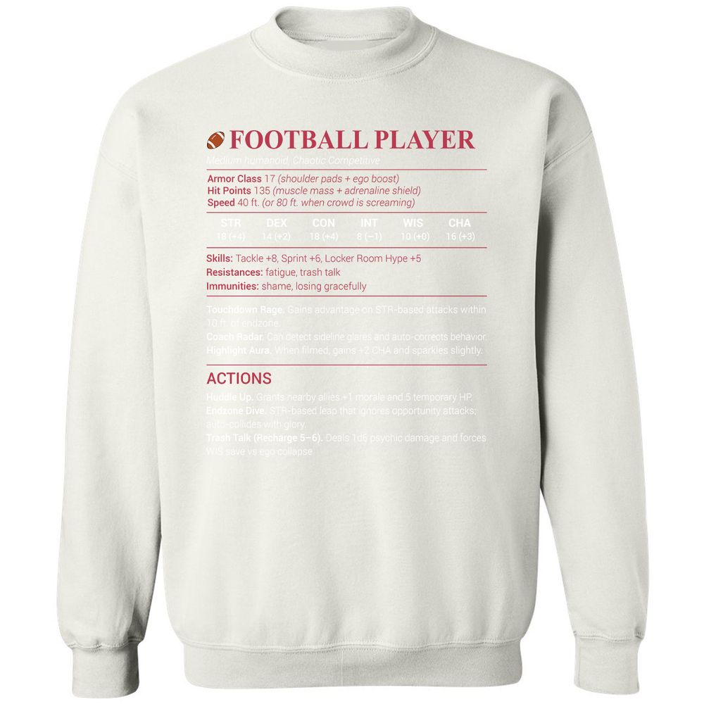 Football Player Classic Unisex Sweatshirt - White - 12