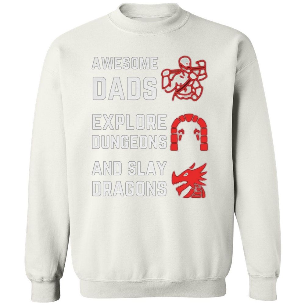 Awesome Dad Fathers Day Classic Unisex Sweatshirt - White - 12