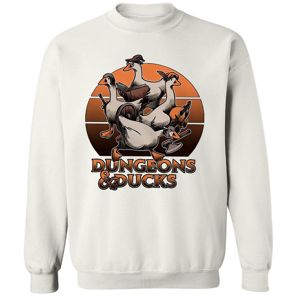 Dungeons And Ducks Classic Unisex Sweatshirt - White - 12