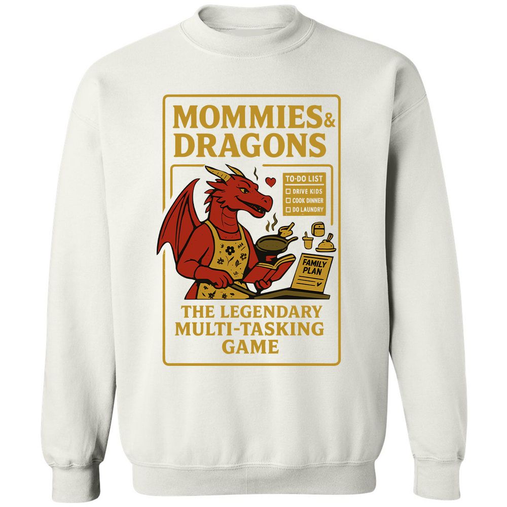 Mommies & Dragons Classic Unisex Sweatshirt - White - 12