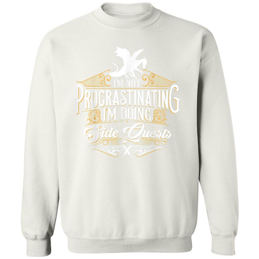 I'm Doing Side Quests Classic Unisex Sweatshirt - White - 12