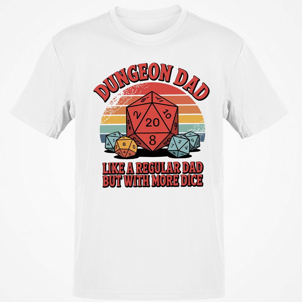 Dungeon Dad With More Dice Classic Unisex T-Shirt - White - 12