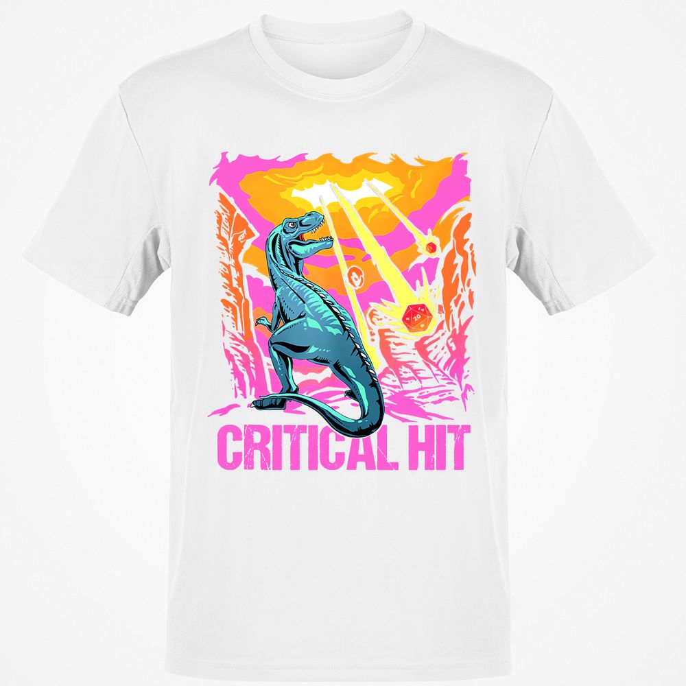 Dinosaur Critical Hit Classic Unisex T-Shirt - White - 12