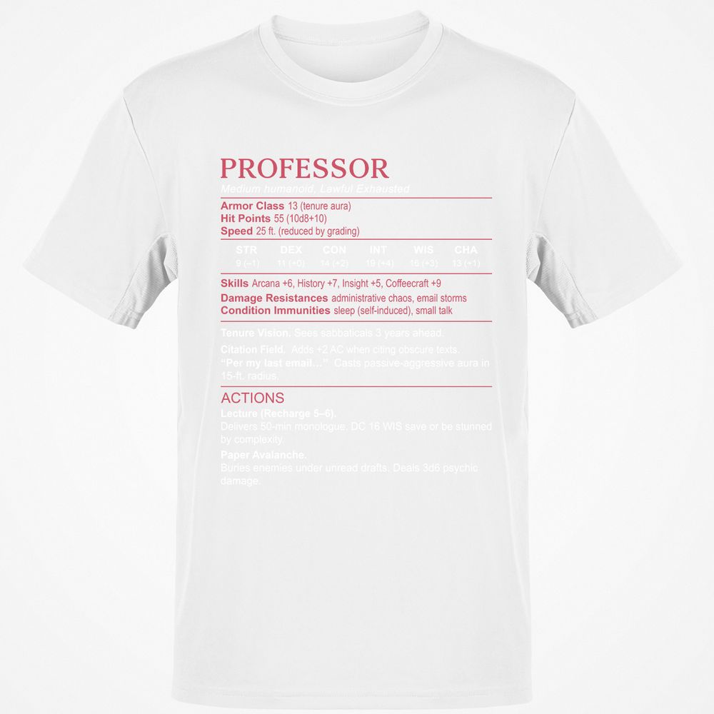 Professor Stats Classic Unisex T-Shirt - White - 12